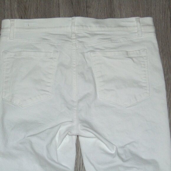 Loft Womens Size 10 Pants Modern Skinny Ankle Cotton Solid White - Picture 8 of 8